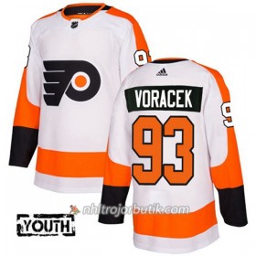 Barn Ishockey Philadelphia Flyers Tröja Jakub Voracek 93 Adidas 2017-2018 Vit Authentic